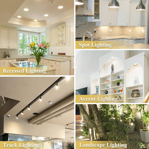 DiCUNO MR16 LED Bulb Dimmable, 60W Equivalent, 4000K Natural White, GU5.3 Base Bulb 6W, 40 Degree Beam Angle, 650LM, 12V AC/DC, Landscape Light Bu...