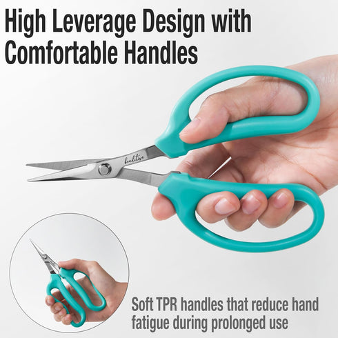 Beaditive Culinary Herb Scissors - Compact 6.5-Inch Stainless Steel Kitchen Scissors - Dishwasher Safe - Sharp Tip for Snipping Fresh Herbs...