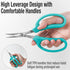 Beaditive Culinary Herb Scissors - Compact 6.5-Inch Stainless Steel Kitchen Scissors - Dishwasher Safe - Sharp Tip for Snipping Fresh Herbs...