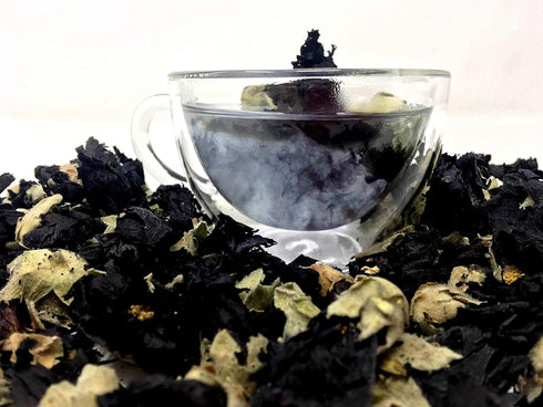 Black Mallow Flower Buds from Germany - Net Weight 0.52oz / 15g - Mesmerizing Black, Beautiful Eye-catcher for Herbal Infusion, Tea, Salads and De...