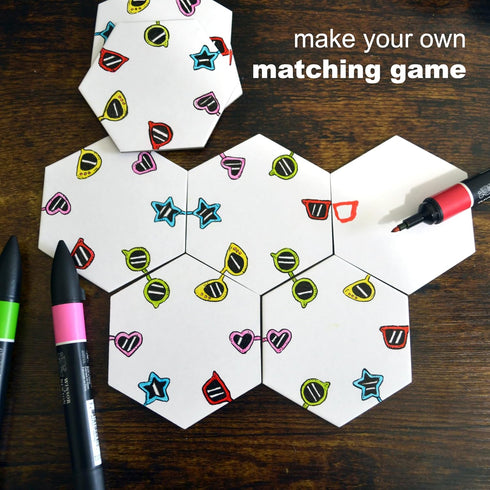 Apostrophe Games Hexagon Board Game Tiles – 20Pcs Large Game Board Pieces Blank Game Board Chits, Same Size as Settlers of Catan – Create Your Own...