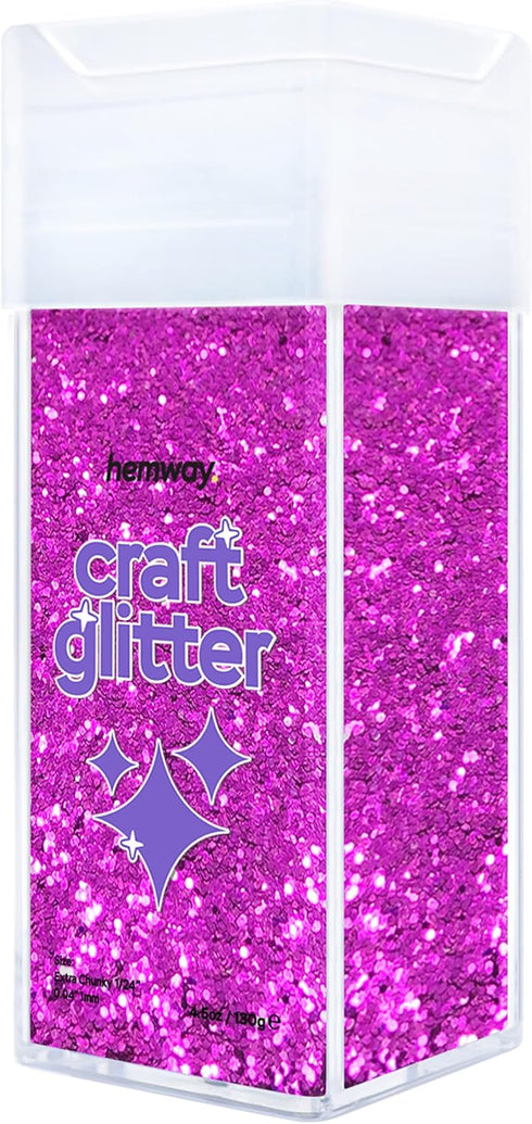 Hemway Craft Glitter Shaker 130g / 4.6oz Glitter for Arts, Crafts, Resin, Tumblers, Nails, Painting, Decoration, Festival, Cosmetic, Body - Extra ...