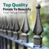 Fence Finial Toppers for Square Post | Four-Sided Spire | Premium USA Made | Black Polypropylene Plastic (10 Pack, Fits 1/2 in.)...