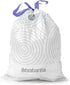 Brabantia PerfectFit Trash Bags (Size D/4.4-5.3 Gal) Thick Plastic Trash Can Liners with Drawstring Handles (40 Bags)...