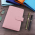 Antner A6 PU Leather Notebook Binder Refillable 6 Ring Budget Binder for A6 Filler Paper, Loose Leaf Personal Planner Binder Cover with Magnetic B...