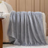 NEWCOSPLAY Super Soft Throw Blanket Grey Premium Silky Flannel Fleece Leaves Pattern Lightweight Bed Blanket All Season Use (Grey, Throw(50"x60"))...