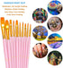 BOSOBO Paint Brushes Set, 2 Pack 20 Pcs Round Pointed Tip Nylon Hair Artist Acrylic Paint Brushes for Acrylic Oil Watercolor, Face Nail Art, Minia...