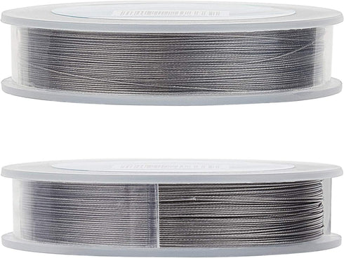 BENECREAT 7 Strands 260FT 0.38MM Stainless Steel Bead String Wire Tarnish Resistant Steel Wire for Necklace Bracelet Making...