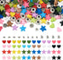 Craftdady 156Pcs Alloy Star Heart Beads 12 Colors Small Love Heart Star Pony Beads with Metal Spacer Beads for DIY Craft Friendship Bracelet Neckl...