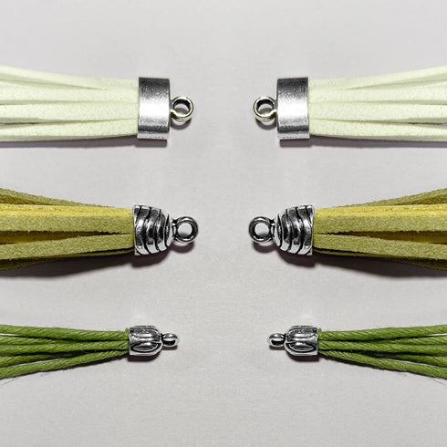 Silver Cord End Cap Kumihimo Kit Flat Leather Cord End Caps Round Tassel End Caps Barrel End Caps Bracelet Making Supplies Leather Bracelet Making...