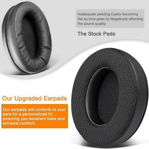 SOULWIT Replacement Earpads for HyperX Cloud 1/2/Pro/Core/Alpha/Alpha S/Flight/Stinger/Mix/CloudX/CloudX Chat, Ear Pads Cushions with Durable Mesh...