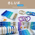 4320PCS Blue Clay Beads for Bracelets Making 6mm Blue Heishi Beads Friendship Bracelets Beads Gold Silver Spacer Beads for Jewelry Making Kit with...