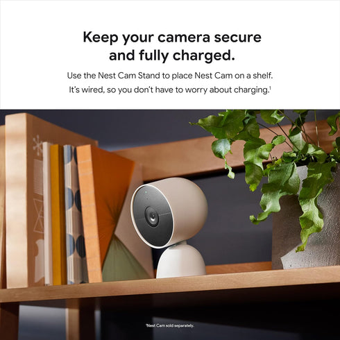 Google Nest Cam Stand - Wired Tabletop Stand for Nest Cam (Battery) Only - Snow...