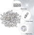 TOAOB 200pcs Rondelle Spacer Beads 6mm 8mm 10mm Round Crystal Czech Loose Spacer Beads Silver Rhinestone Charms Beads with Elastic String for DIY ...
