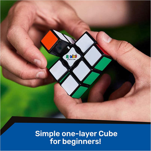 Rubik’s Edge, 3x3x1 Rubik’s Cube for Beginners Single Layer Puzzle Retro Educational Brain Teaser Travel Fidget Toy for Adults & Kids Ages 8+...