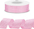 Humphrey's Craft 1 Inch Wide Pink and White Gingham Ribbons Spool - 25 Yards Variety of Color for Make Bows, DIY, Sewing, Gift Wrapping, Wedding, ...