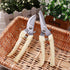 2 Pack Flower Scissors Set Stainless Steel Floral Design Supplies Tools for Flower Stem Cutter Rose Stripper Dethorner (Beige)...