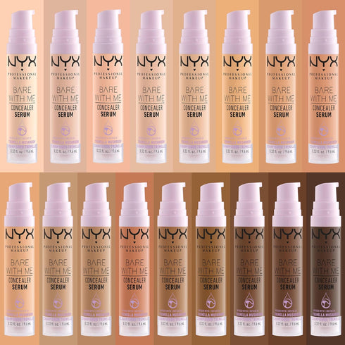 NYX PROFESSIONAL MAKEUP Bare With Me Concealer Serum, Up To 24Hr Hydration - Medium Vanilla...