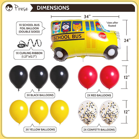 Wheels On The Bus Birthday Decorations, School Bus Decorations For Party, School Bus Birthday Party Decorations | School Bus Birthday Banner | Sch...