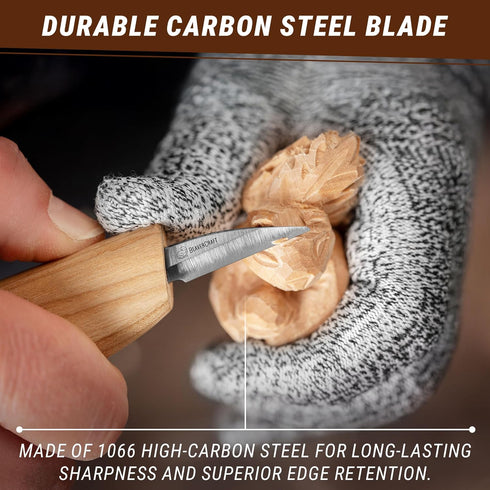 BeaverCraft Wood Carving Detail Knife C15 1.4" Whittling Knife for Detail Woodcarving Craft Knife - Chip Carving Knife Wood Carving Tools for Begi...