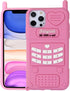 for iPhone 12 Pro Max Case, 3D Cartoon Cute Retro Love Heart Classic Cellular Phone Shaped Case, Kids Women Girls Soft Silicone Rubber Cover Case ...