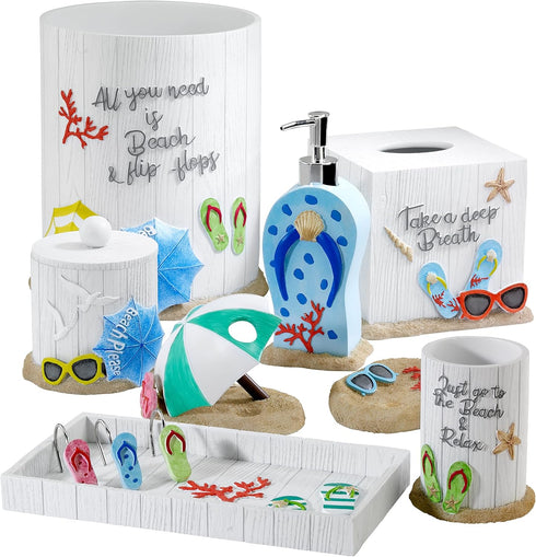 Avanti Linens - Tumbler, Countertop Cup for Bathroom or Kitchen, Beach Inspired Bathroom Decor (Beach Mode Collection)...