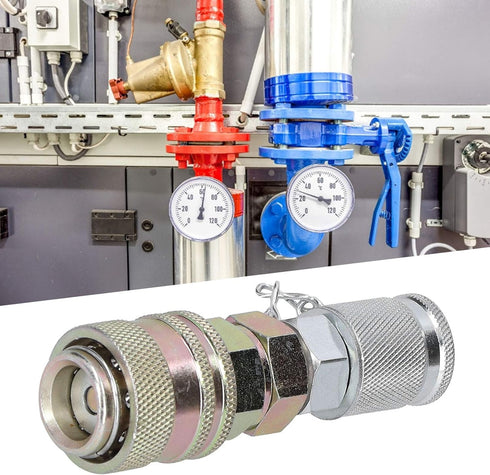 G1/8 Quick Coupling Connector Male Female Threaded link PT/PPT Hydraulic Pressure Test Point Adapter Set...