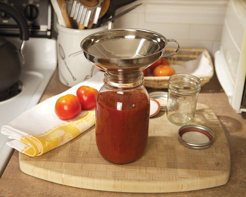 Farm to Table Wide Mouth Canning Funnel, Stainless Steel, 5.75-Inch Metallic...
