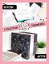 3 Ring Binder 1 Inch, SUNEE Cute Binder with 2 Pockets, Decorative Pink Marble Three Ring Binder Heavy Duty (Fit 8.5x11 Inches) for School Supplie...