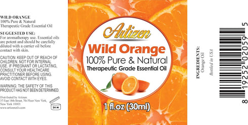 Artizen 30ml Oils - Wild Orange Essential Oil - 1 Fluid Ounce...