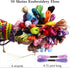 Caydo Embroidery Floss 50 Skeins Embroidery Thread, Rainbow Color Friendship Bracelet String with 12 Pieces Floss Bobbins for Bracelet Making, Sew...