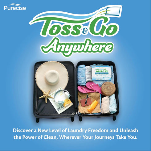 Toss & Go Laundry Detergent Sheets, Eco-Friendly Washing Machine Sheet, Powerful Cleaning, No Mess, Lightweight, Odor Removal, Laundry Cleaning Su...