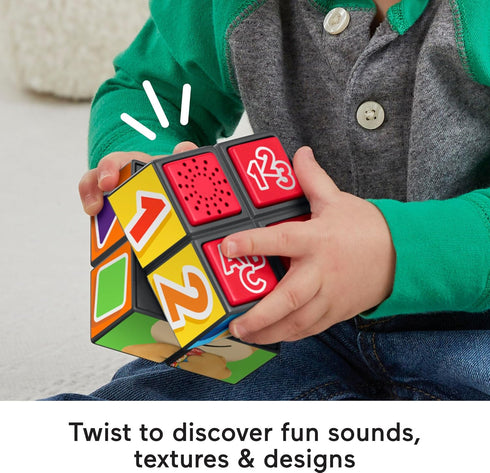 Fisher-Price Baby Learning Toy Laugh & Learn Puppy’s Activity Cube with Lights Music & Fine Motor Activities for Ages 9+ Months...