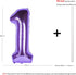 40 Inch Purple number Helium Foil Birthday Party Digit Balloons (Purple 1)...