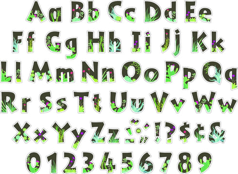Barker Creek Letter Pop-Outs, 4" Prickles, Multicolor Designer Letters for Bulletin Boards, Breakrooms, Reception Areas, Signs, Displays, And More...