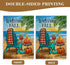 Welcome Fall Beach Pumpkin Decorative Garden Flag, Autumn Sea Ocean Chair Bonfire Coastal Yard Outside Decorations, Buffalo Plaid Check Nautical O...