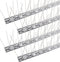 Hausse Stainless Steel Bird Spikes 4 Pack, Squirrel Small Birds Pigeons Crows and Woodpeckers Deterrent Devices Bird Repellent Spikes, Assemble Ea...