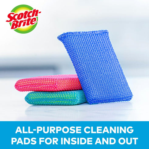 Scotch-Brite Dobie, All-Purpose Cleaning Pads, 3 Count(Pack of 8), Multicolor...