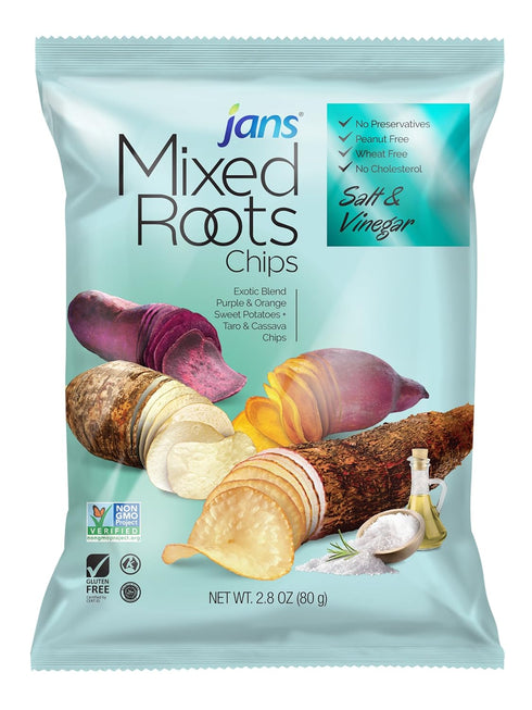 Mixed Roots Chips - All Natural Vegetable Chips (Salt & Vinegar, 2.8 oz)...