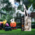 Welcome Halloween Mummy Gnome Small Decorative Garden Flag, Scary Spider Web Bat Yard Lawn Outside Decor, Jack O Lantern Pumpkin Burlap Outdoor Ho...