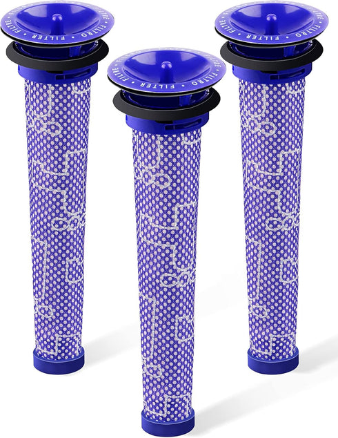 3Pack Pre Filters Replacement for Dyson - Vacuum Filter Compatible with Dyson V6 V7 V8 DC59 DC58 Replaces Part 965661 01 (3 Pack)...