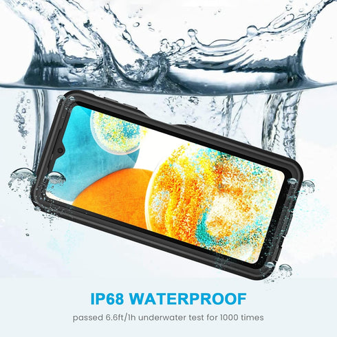 Lanhiem Samsung Galaxy A23 5G Case, IP68 Waterproof Dustproof Shockproof Case with Built-in Screen Protector, Full Body Heavy Duty Protective Clea...