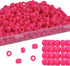Deinduser Bulk Pony Beads with Storage Box - Red Pony Beads, Rainbow Pony Beads for Bracelets, Beads for Crafts, Hair Beads for Braids for Girls, ...