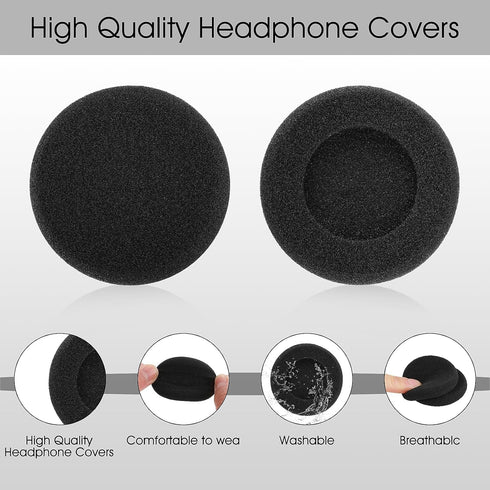 3 Pairs Headphone Covers 50mm Ear Cushions Foam Replacement Earphone Ear Pad Headset Sponge Covers for Most Headphone Headsets......