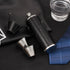 GENNISSY 10oz Black Bucket Hip Flask - PU Leather Stainless Steel Men Flasks for Liquor with Funnel and Cups...