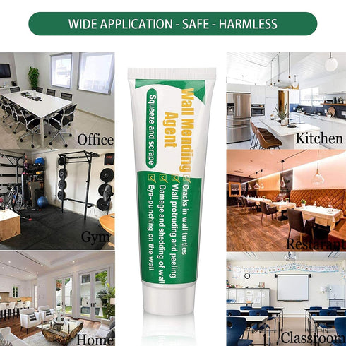 3 Pcs Wall Mending Agent Wall Repair Cream,Safe Mend Wall Repair Kit, Drywall Repair Kit with 3 Scraper,Quick Easy Solution to Fill The Holes and ...