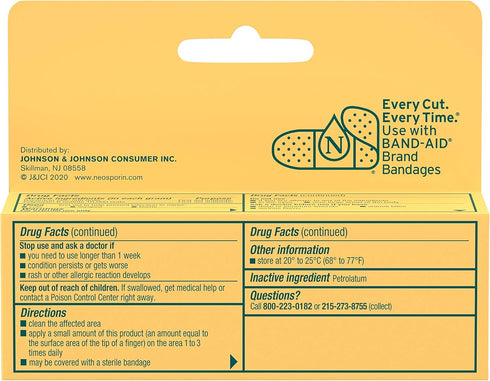 Neosporin Simply Formula 3-Ingredient First Aid Antibiotic Ointment and Wound Care Treatment with Bacitracin Zinc and Polymyxin B Sulfate, Preserv...