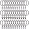 44 Pack Curtain Rings with Clips Hooks, Silver Drapery Clips with Rings Stainless Steel Metal 1.5 inch Curtain Hangers Clips, Fits Diameter 1.2 in...