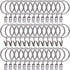 44 Pack Curtain Rings with Clips Hooks, Silver Drapery Clips with Rings Stainless Steel Metal 1.5 inch Curtain Hangers Clips, Fits Diameter 1.2 in...