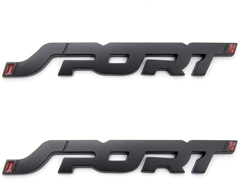 2Pcs 3D Sport Metal Point Emblem Side Fender Trunk Emblem Vehicle Car Motorcycle Badge Decals (Matte Black)...